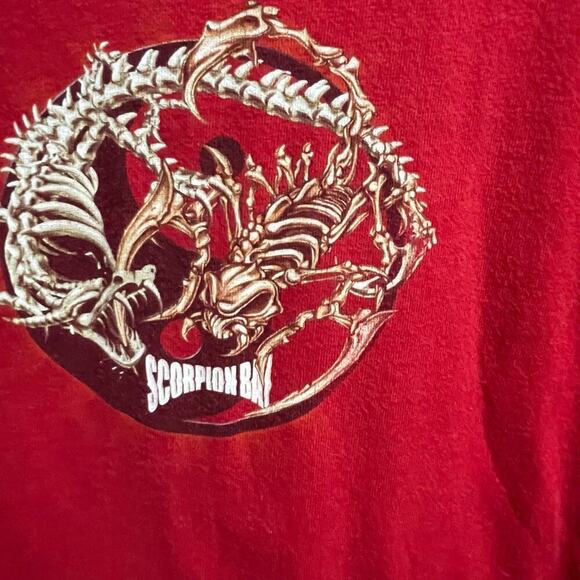 Top Heavy Vintage XL Red Short Sleeve Scorpion Bay Grunge Y2K 90s - Picture 2 of 4